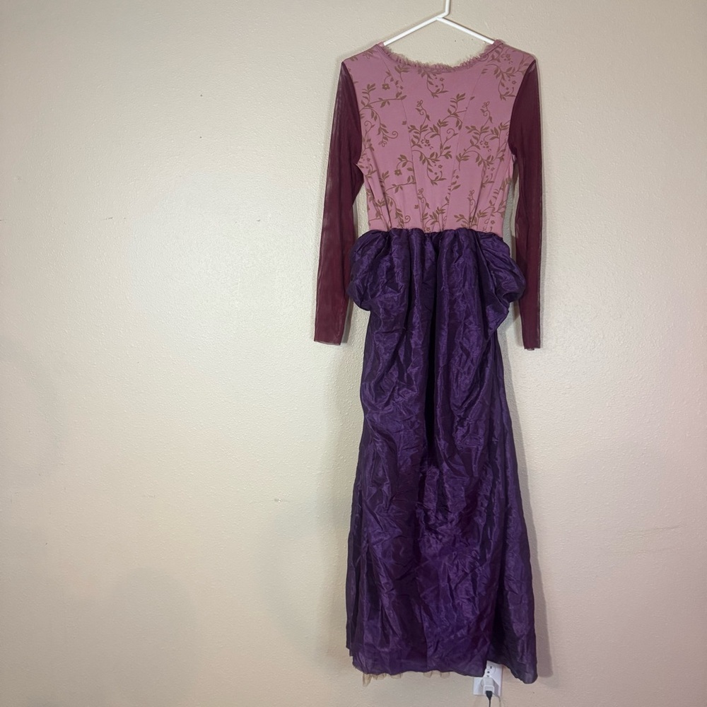 Disney hocus pocus Sarah Sanderson Floral Pink and Purple Long Sleeve Dress S - Picture 6 of 6
